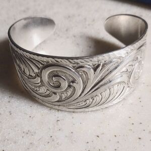 Silver cuff bracelet
